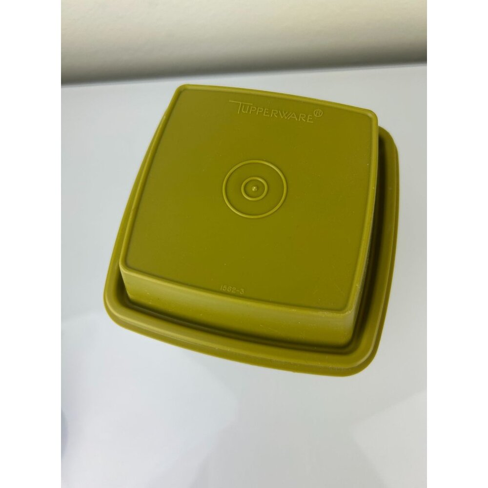Vintage 70s Tupperware Pick-a-Deli Pickle Keeper Strainer Avacado Green Retro - Picture 3 of 13